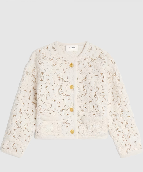 셀린느 로고 쇼트 코트