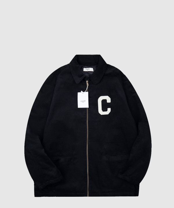 셀린느 로고 쇼트 코트