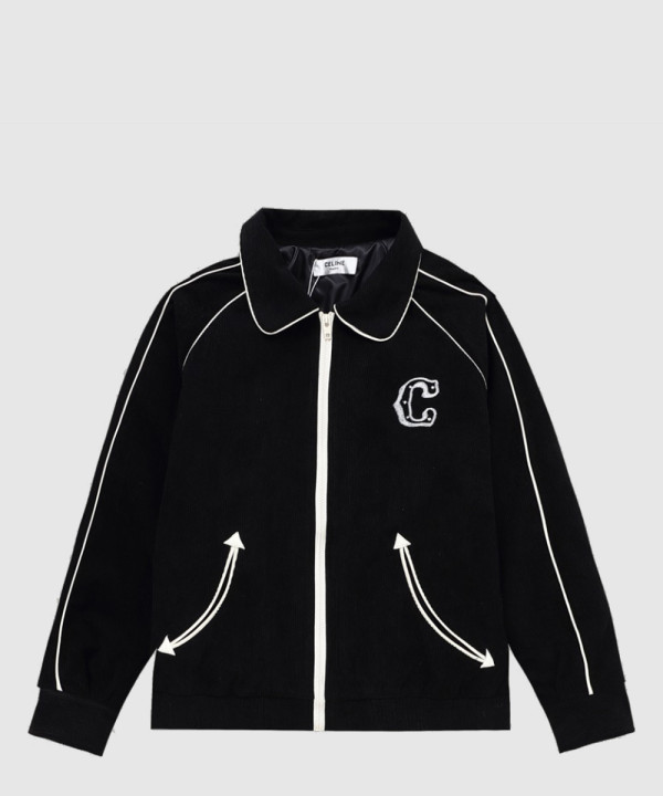 셀린느 로고 쇼트 코트