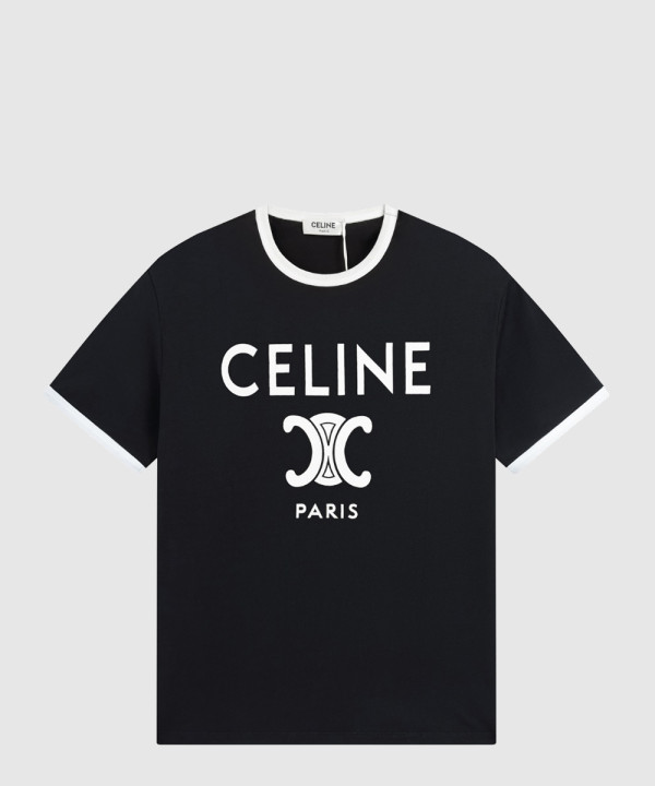 셀린느 로고 프린트 반팔