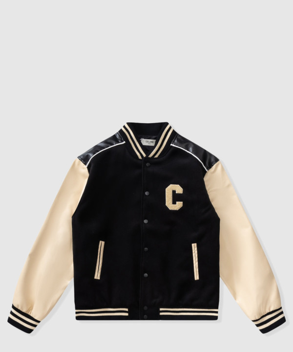 셀린느 로고 쇼트 코트