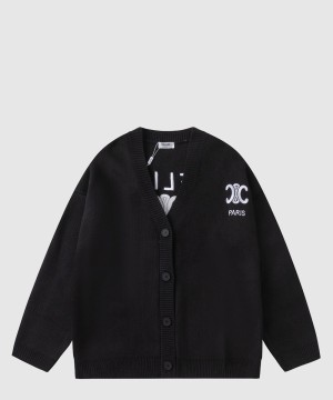 셀린느 로고 쇼트 코트