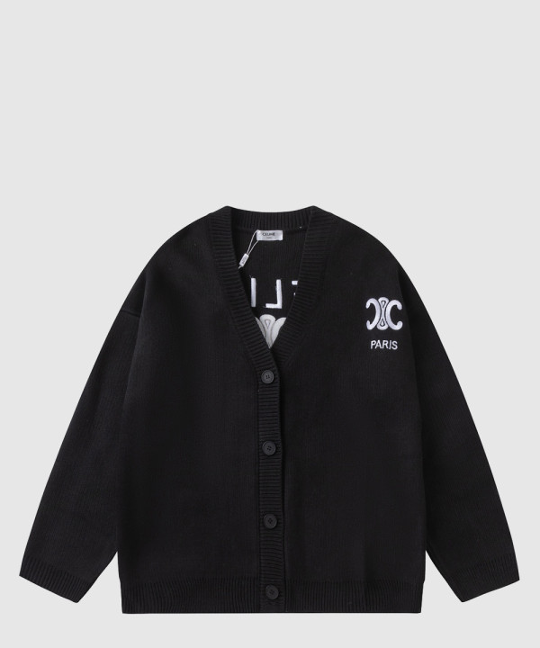 셀린느 로고 쇼트 코트