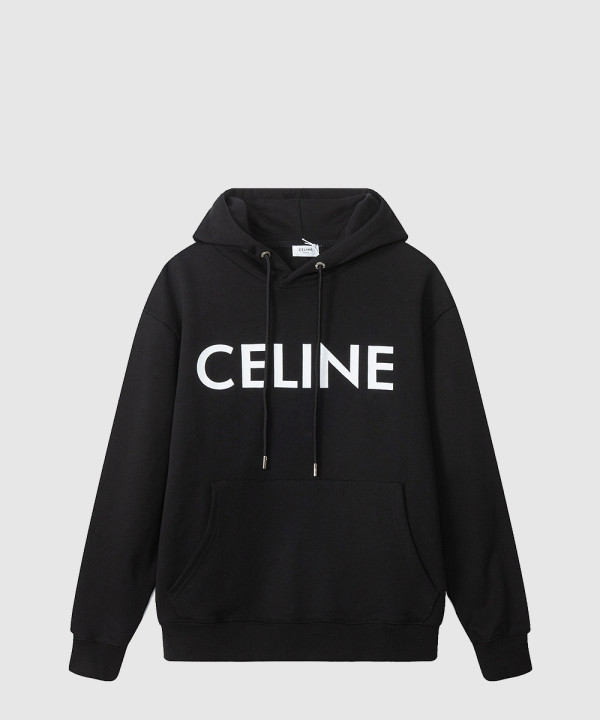 셀린느 로고 후드 긴팔