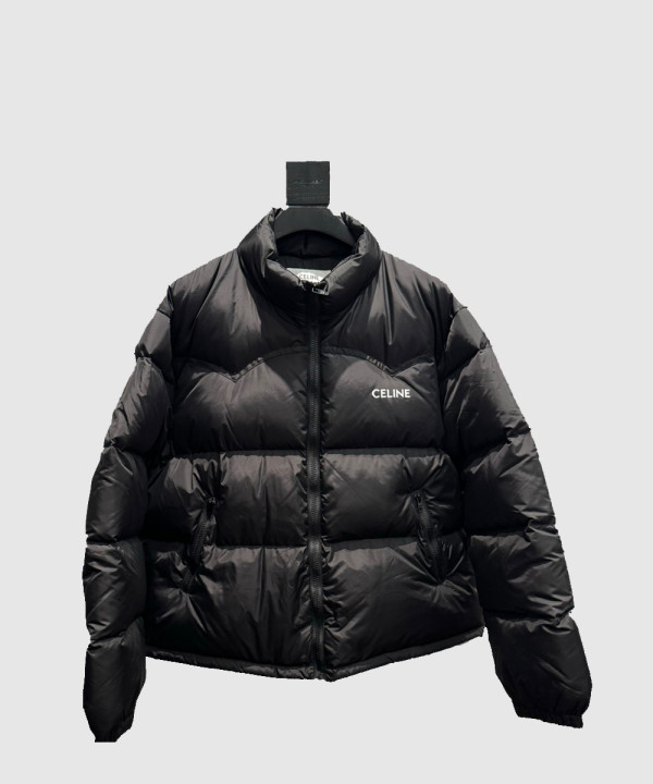 셀린느 로고 쇼트 패딩