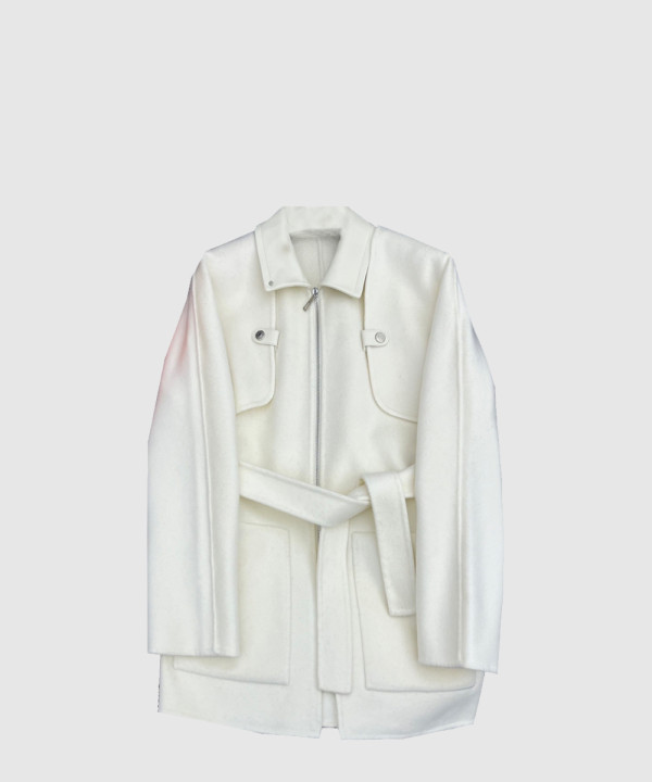 에르메스 로고 니트 코트