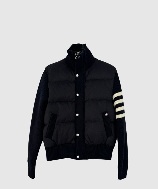 톰브라운 로고 쇼트 코트