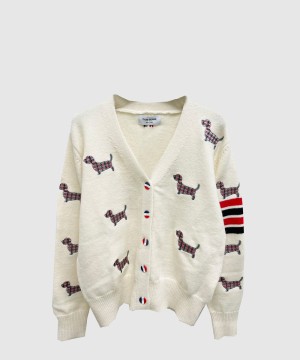 톰브라운 로고 쇼트 코트