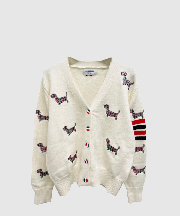 톰브라운 로고 쇼트 코트