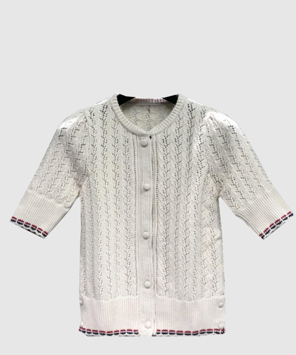 톰브라운 프린트 니트 톱