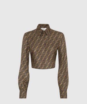 펜디 로고 쇼트 코트