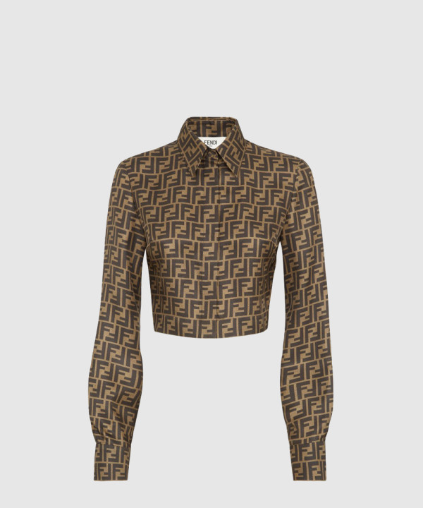 펜디 로고 쇼트 코트