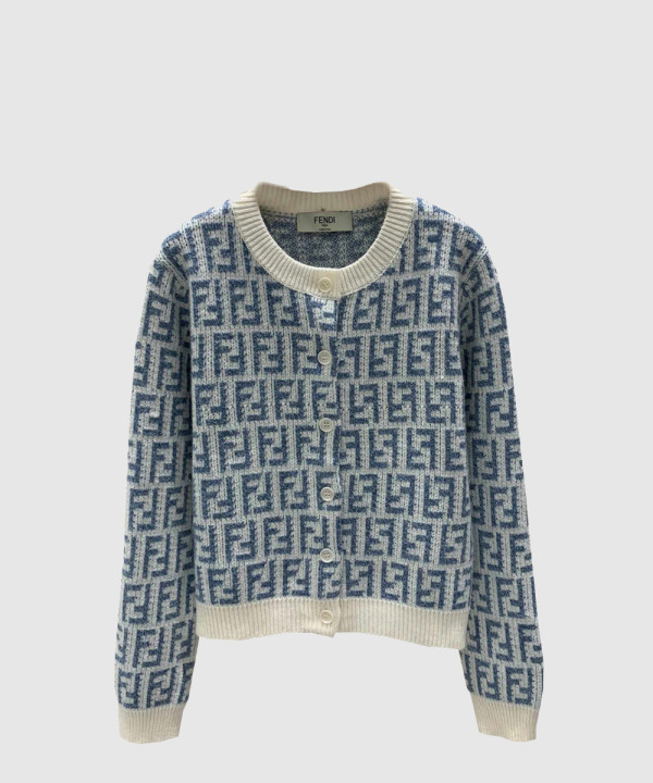 펜디 로고 니트 코트