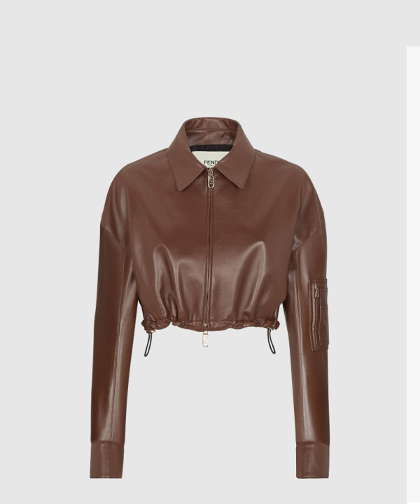 펜디 로고 쇼트 코트