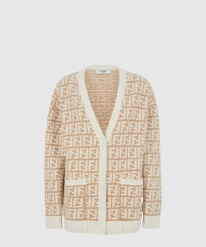 펜디 로고 긴팔 프린트 코트