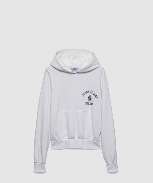 프라다 코튼 플리스 후디