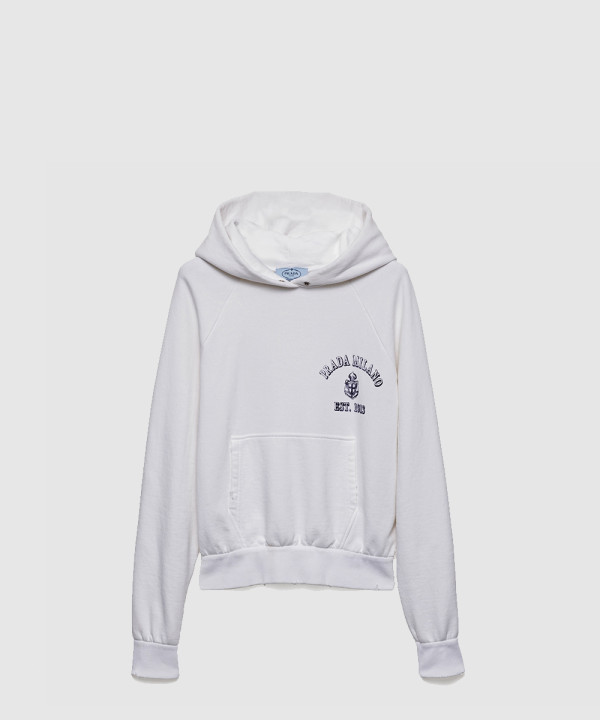 프라다 코튼 플리스 후디