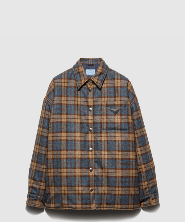 프라다 체크 울 트윌 럼버잭 재킷