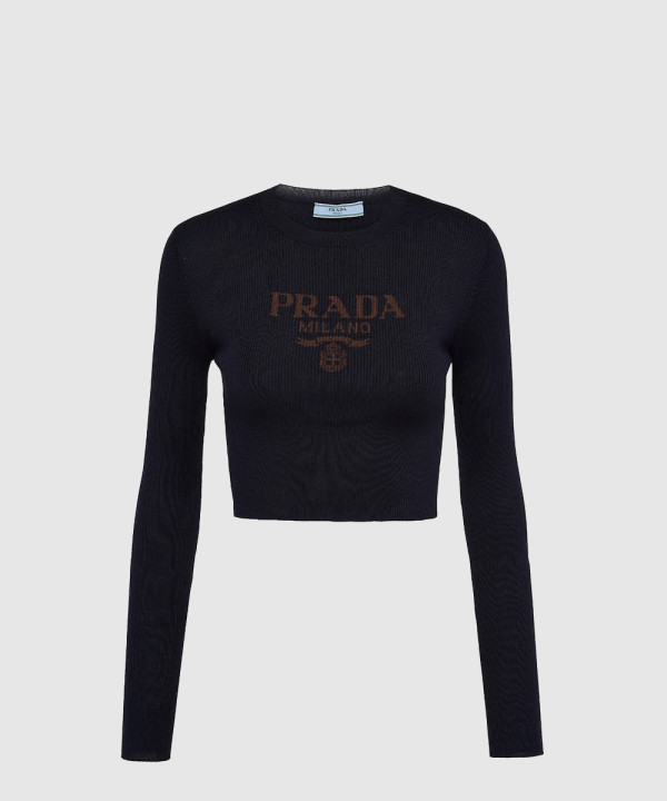 프라다 프린트 니트 톱