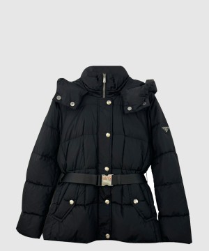 프라다 로고 쇼트 코트