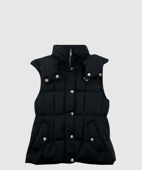 프라다 로고 쇼트 코트