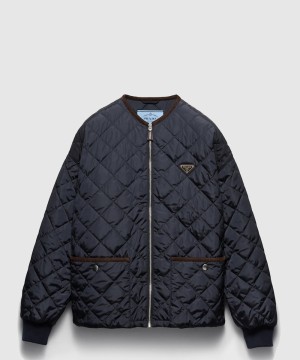 프라다 로고 쇼트 코트