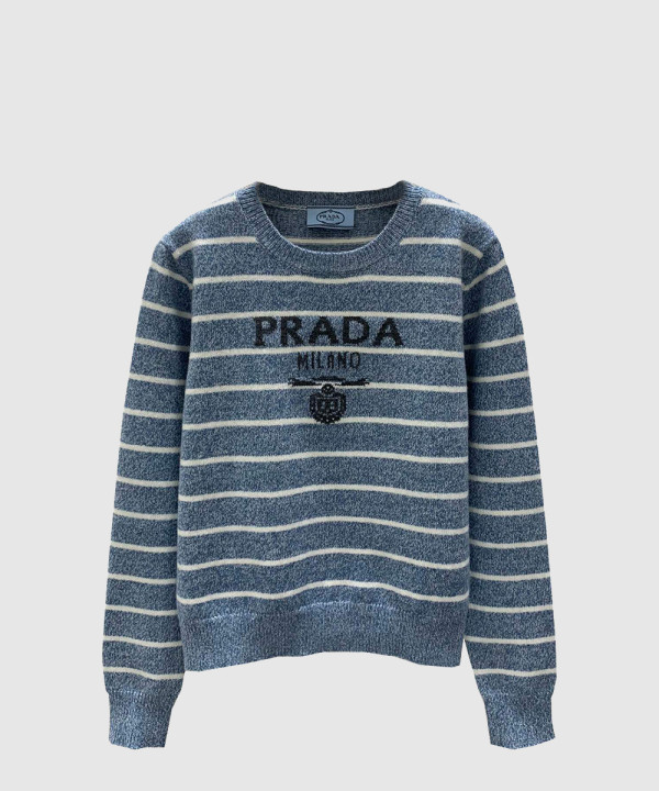 프라다 로고 니트 상의