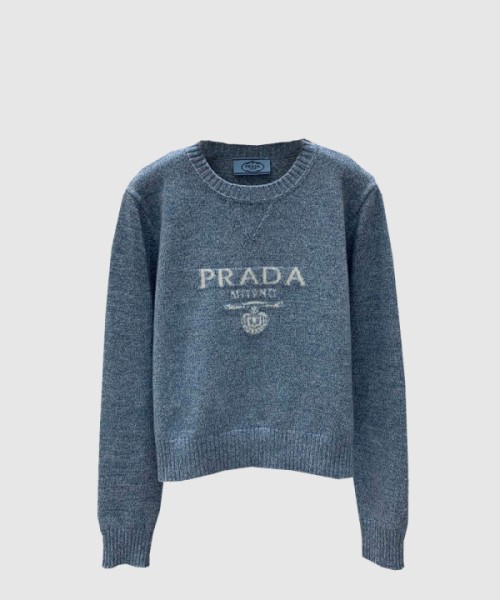 프라다 로고 니트 상의