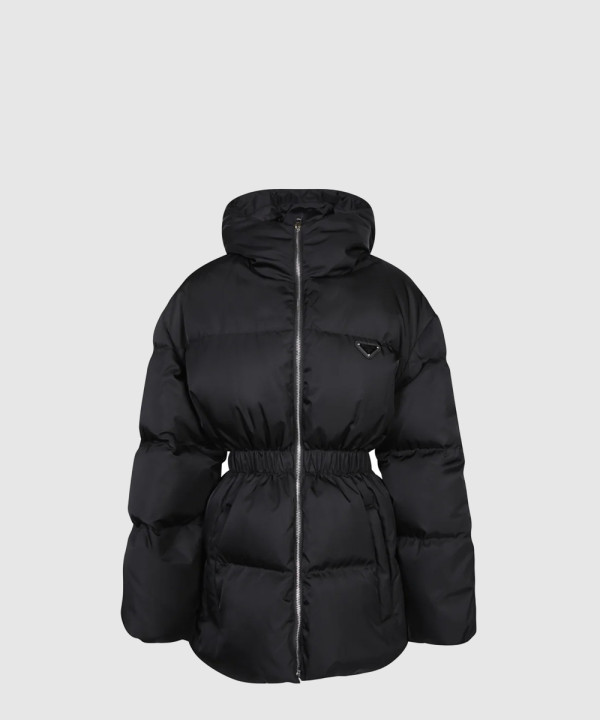 프라다 로고 쇼트 코트