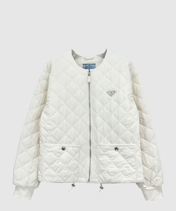 프라다 로고 쇼트 코트