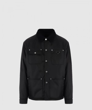 프라다 로고 긴팔 코트