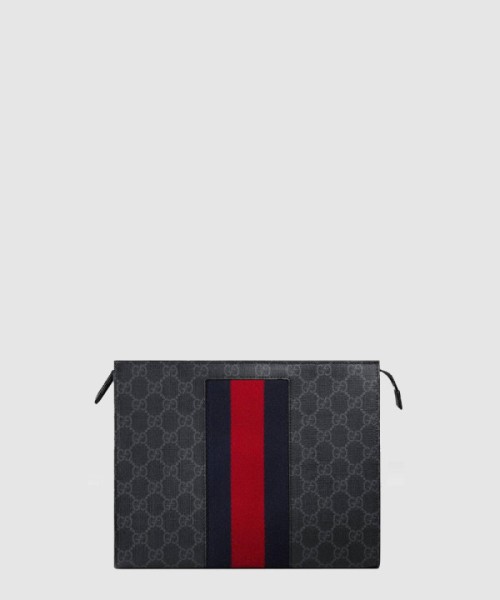 구찌 GG 수프림 웹 클러치 475316