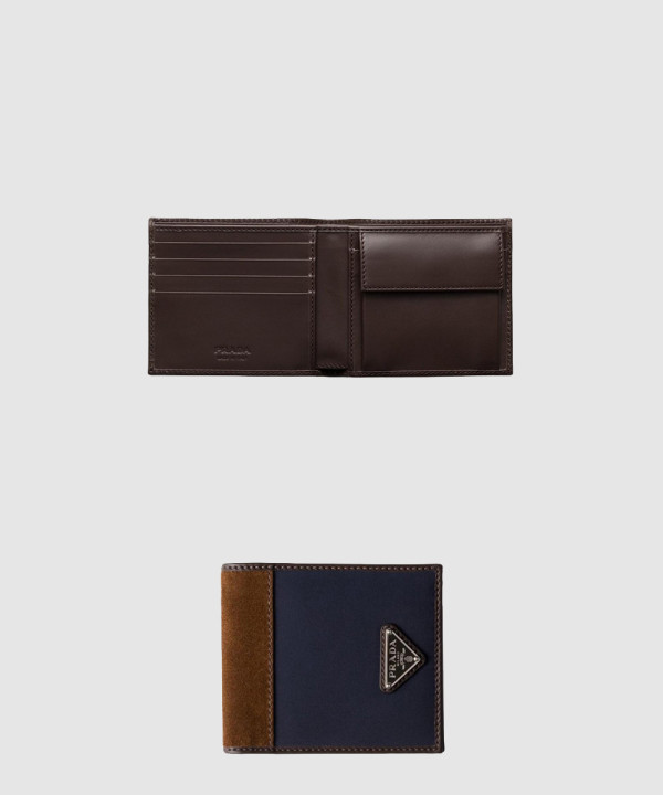 프라다 Re-Nylon 에나멜메탈삼각로고 폴리아미드 지갑 2M0738