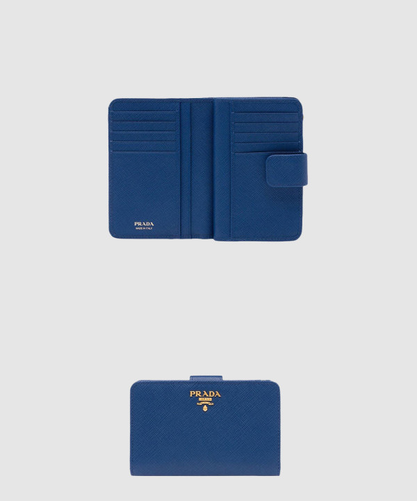 프라다 레터링 사피아노 중지갑 1M1225