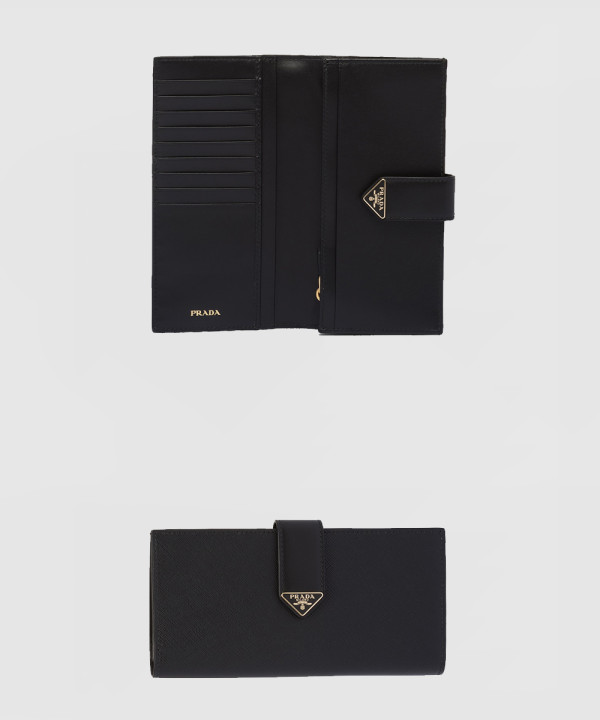 프라다 사피아노 및 가죽 장지갑 1MV025