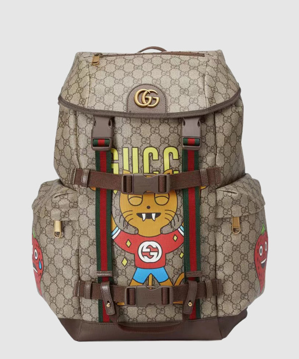 구찌 캣 프린트 스케이트보드 백팩 690999