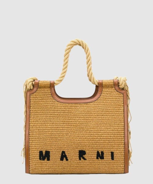 마르니 노스사우스 라피아 토트백