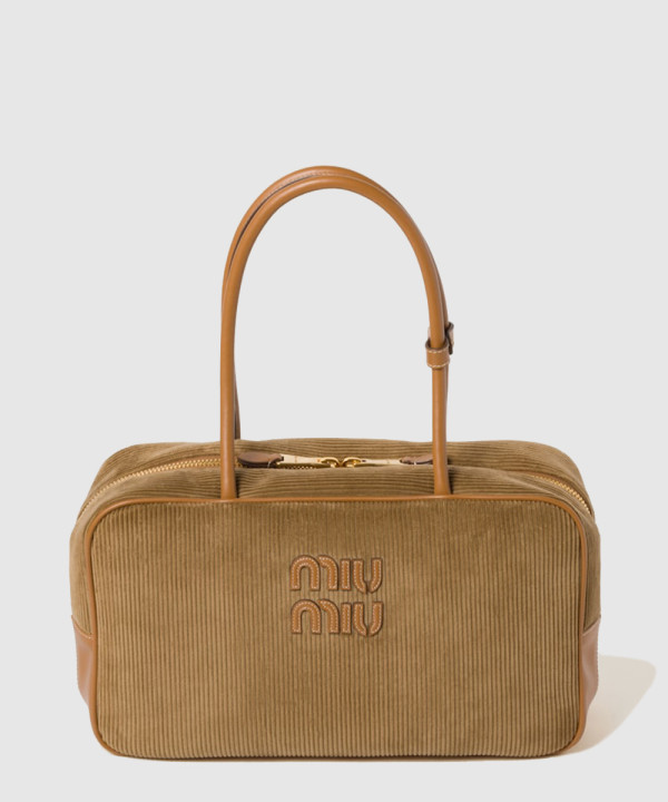 미우미우 코듀로이 탑 핸들 보백 5BB163