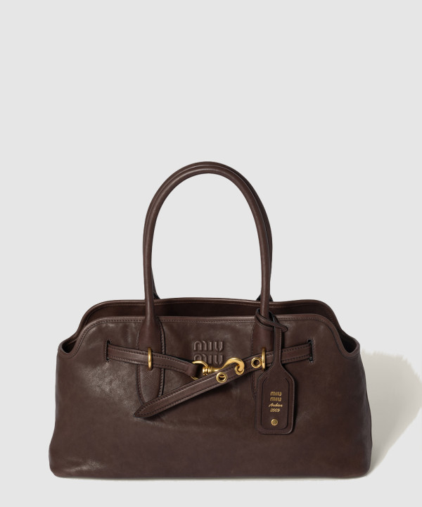 미우미우 Aventure 나파 레더 핸드백 5BG310