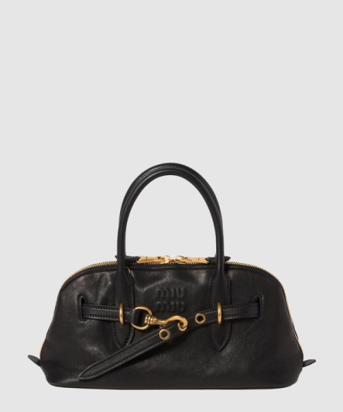 미우미우 아방뛰르 나파 가죽 탑 핸들백 5BB168