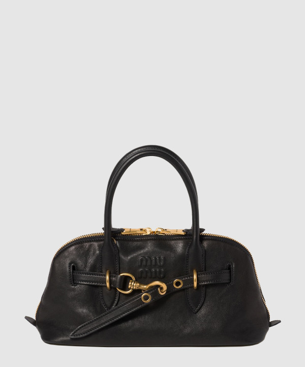 미우미우 아방뛰르 나파 가죽 탑 핸들백 5BB168