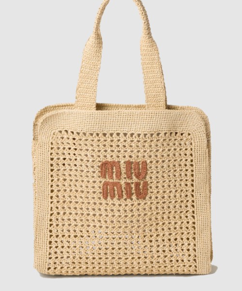 미우미우 패브릭 토트백 5BG230