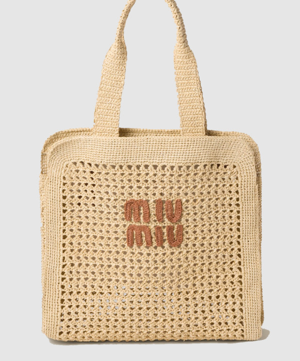 미우미우 패브릭 토트백 5BG230