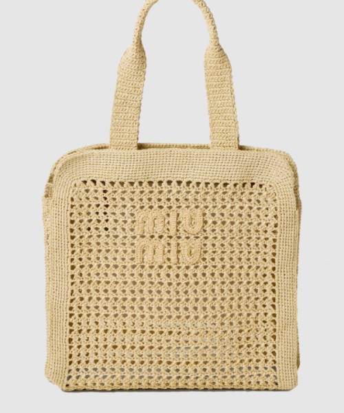 미우미우 패브릭 토트백 5BG230