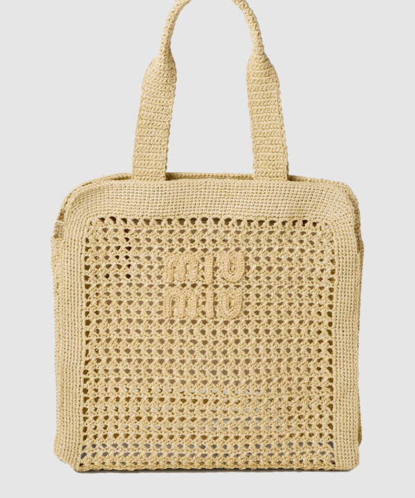 미우미우 패브릭 토트백 5BG230