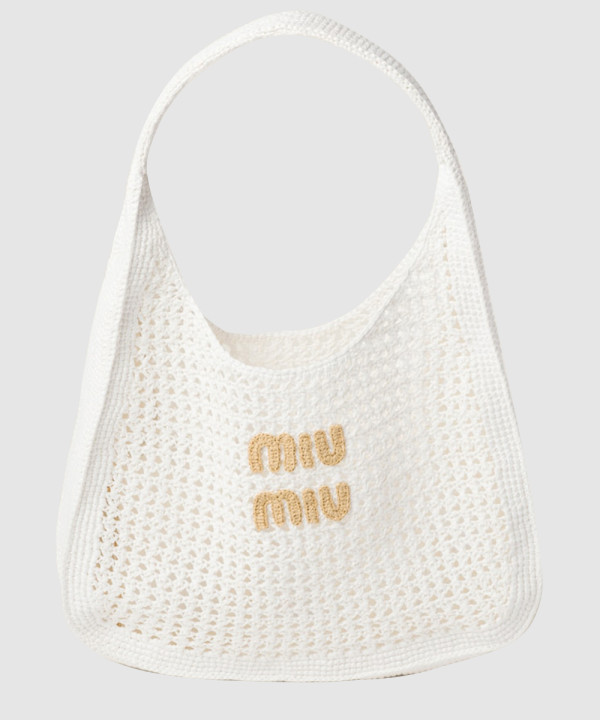 미우미우 우븐 패브릭 호보백 5BC116