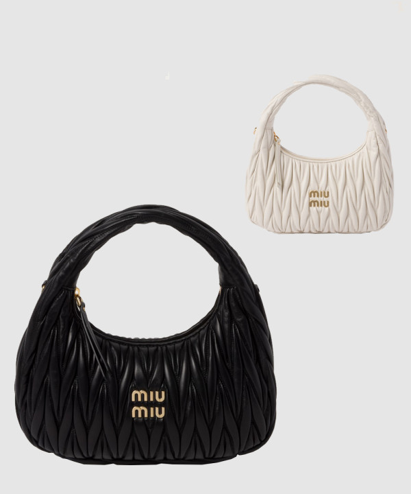 미우미우 완더 마테라쎄 나파 가죽 호보백 5BC153
