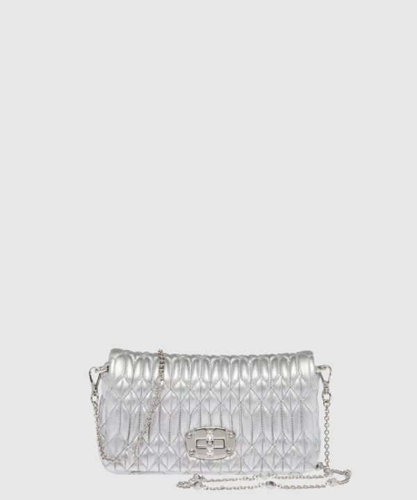 미우미우 미우 크리스털 나파 가죽 및 크리스털 미니백 5BP079