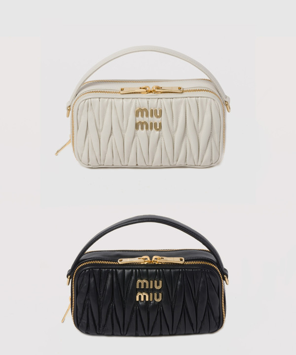 미우미우 마테라쎄 나파 가죽 숄더백 5BH229