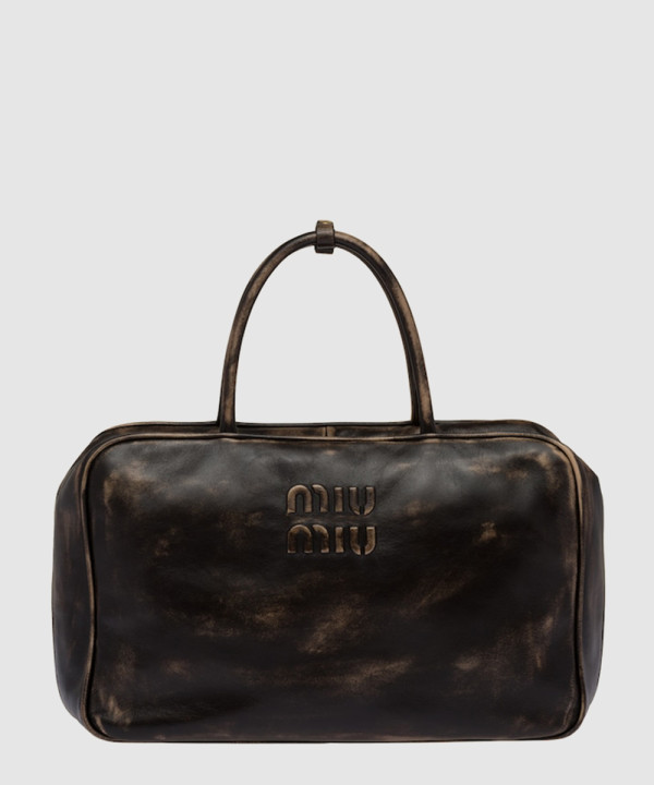 미우미우 레더 탑핸들백 5BB117